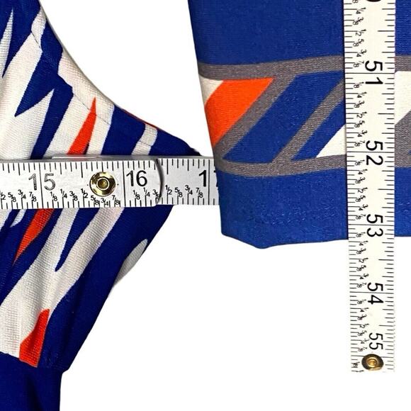 Haani Abstract Sleeveless Midi Dress Womens SP Retro Office Casual Summer Reaoet - Picture 6 of 7